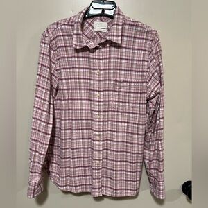 J. Crew Women's Classic-Fit Shirt in Pink Flannel Plaid Size 14